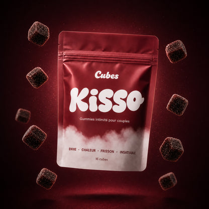Doypack Kisso, gummies intimité pour couples, 16 cubes