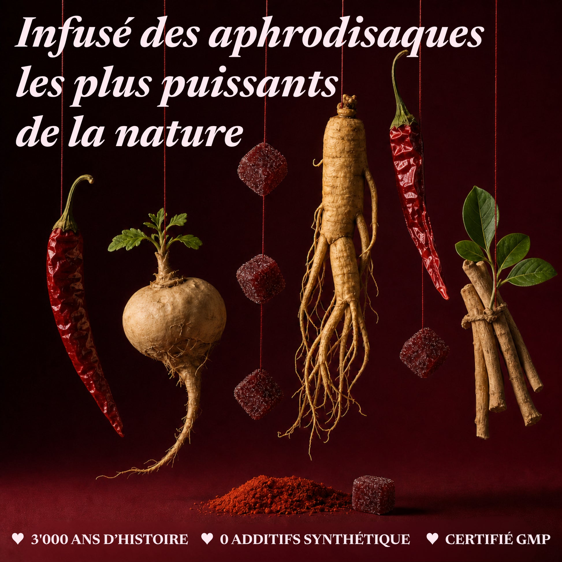 Aphrodisiaques naturels de la formule Kisso