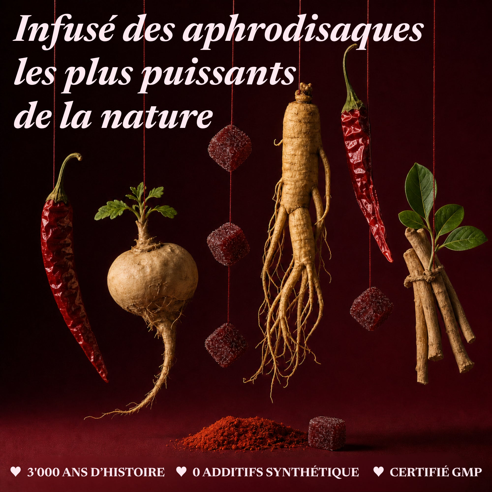 Aphrodisiaques naturels de la formule Kisso